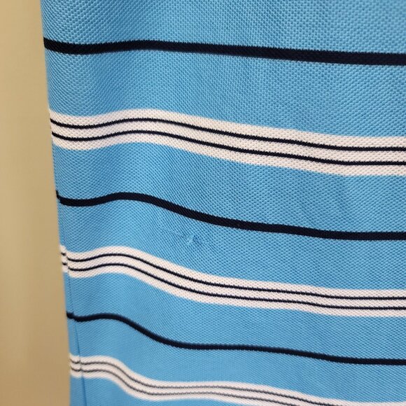 Masters Collections Polo Shirt 60's Two-Ply Pima Cotton Striped Sz L - Picture 15 of 16